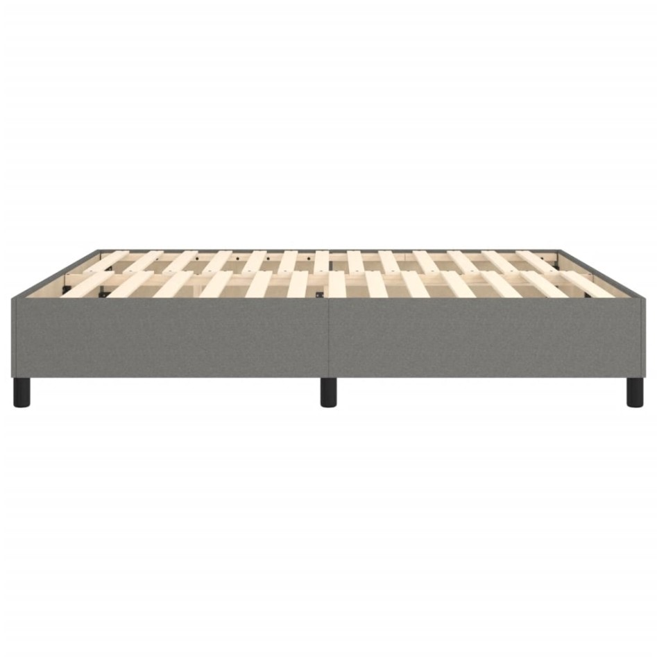 Estructura de cama box spring tela gris oscuro 180x200