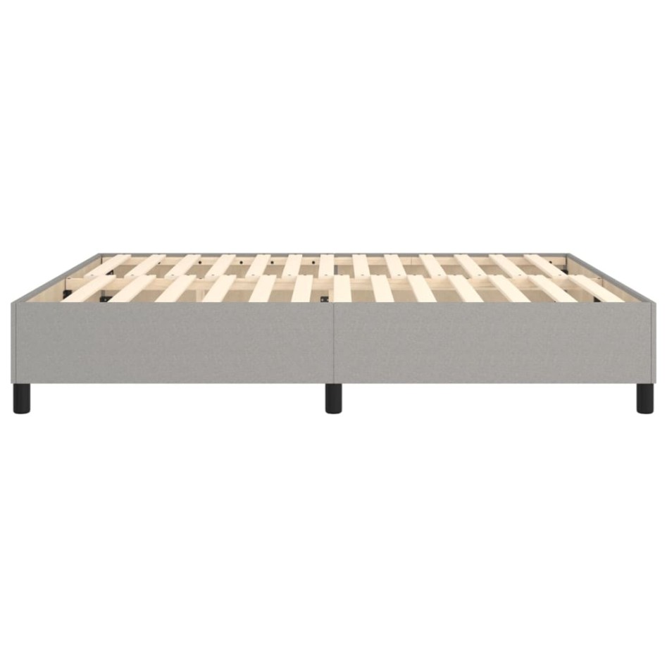Estructura de cama box spring tela gris claro 160x200