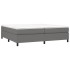 Estructura de cama box spring tela gris oscuro 200x200