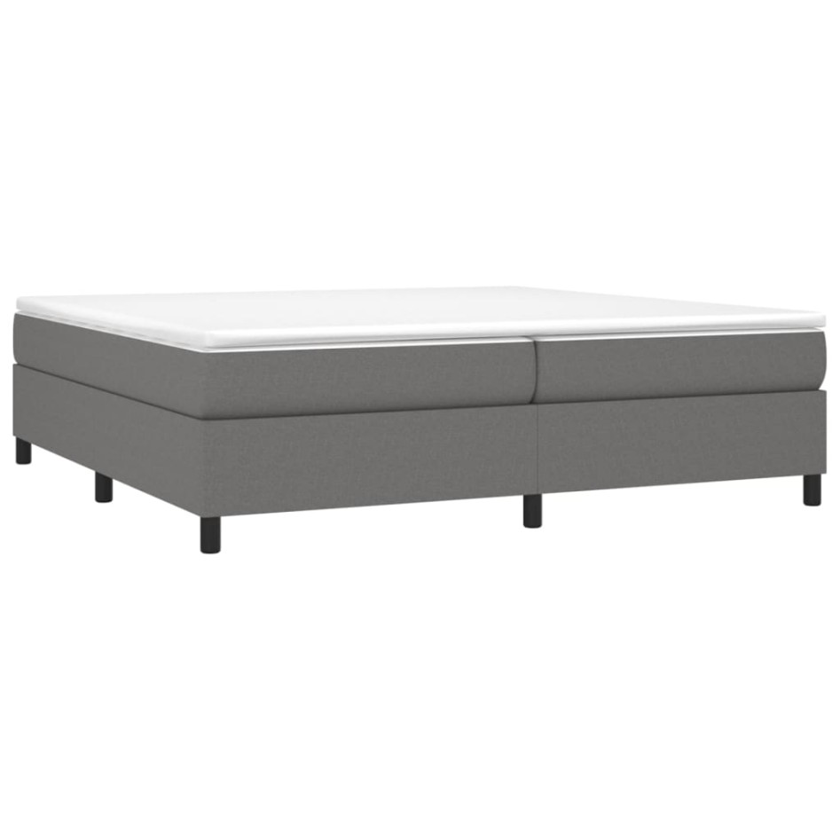 Estructura de cama box spring tela gris oscuro 200x200