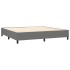 Estructura de cama box spring tela gris oscuro 200x200
