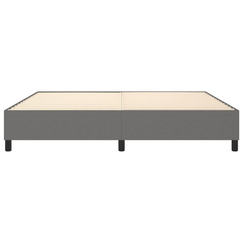 Estructura de cama box spring tela gris oscuro 200x200