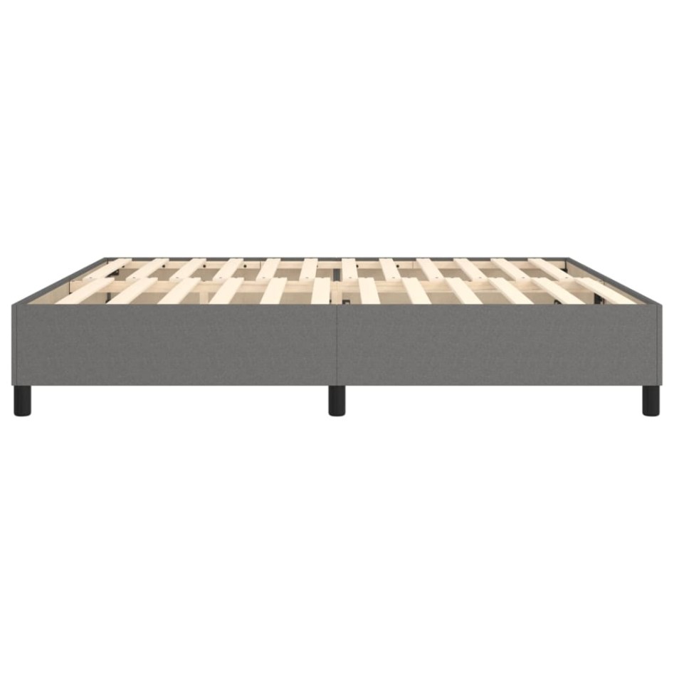 Estructura de cama box spring tela gris oscuro 200x200