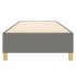 Estructura de cama box spring tela gris oscuro 80x200