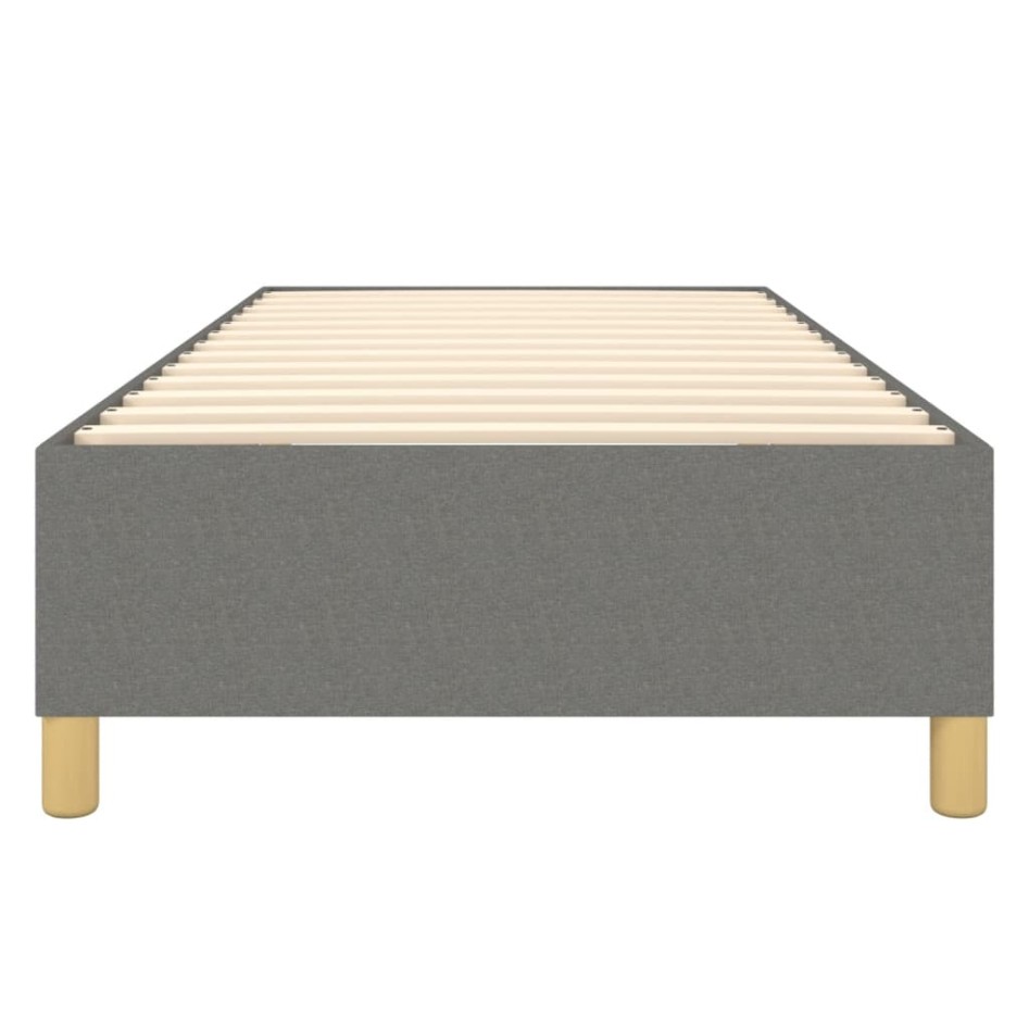 Estructura de cama box spring tela gris oscuro 80x200