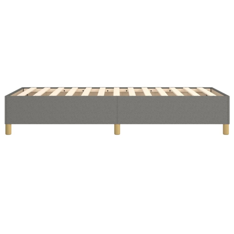 Estructura de cama box spring tela gris oscuro 80x200