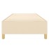 Estructura de cama box spring tela color crema 100x200