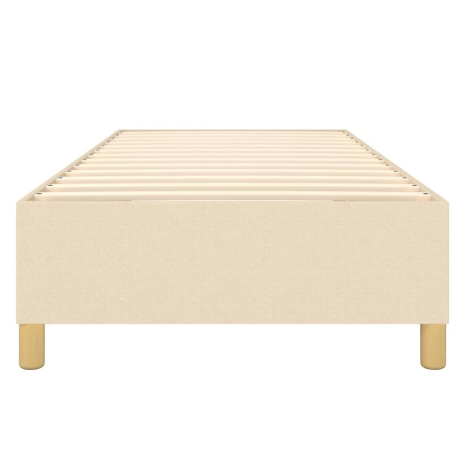 Estructura de cama box spring tela color crema 100x200