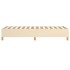 Estructura de cama box spring tela color crema 100x200
