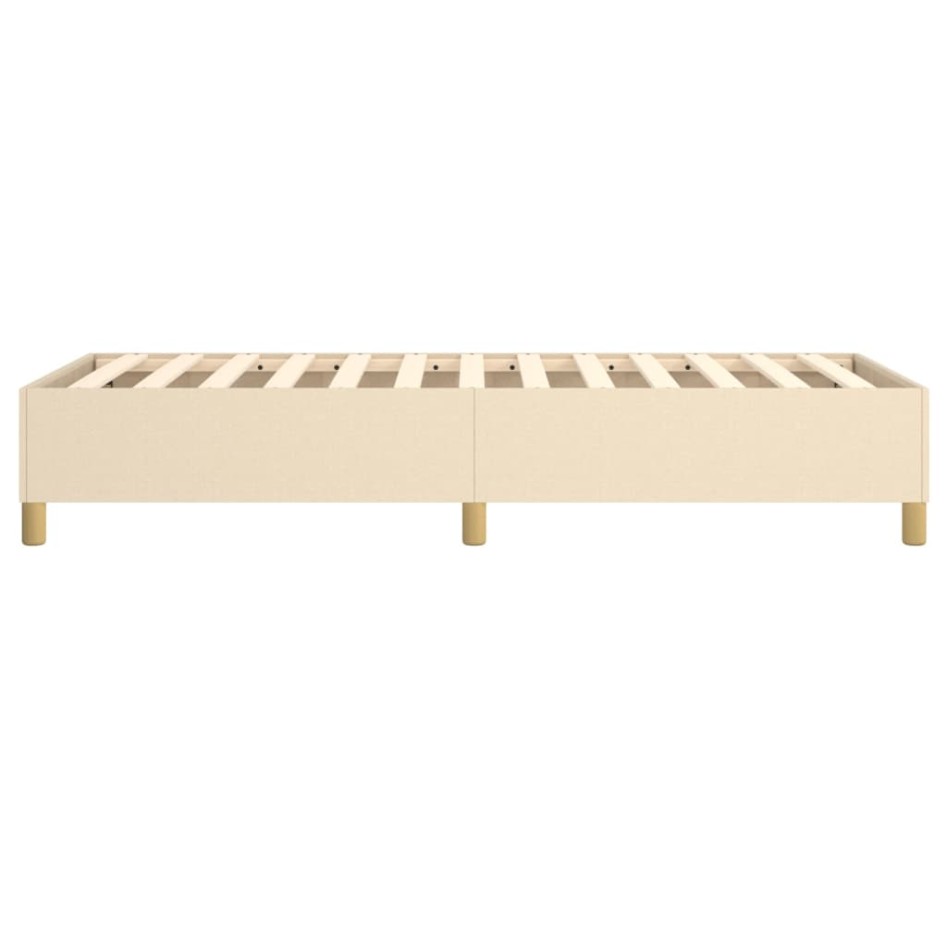 Estructura de cama box spring tela color crema 100x200