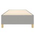 Estructura de cama box spring tela gris claro 90x190