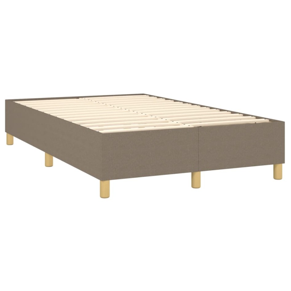 Estructura de cama box spring tela gris taupe 120x200