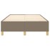 Estructura de cama box spring tela gris taupe 120x200