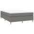 Estructura de cama box spring tela gris oscuro 140x190