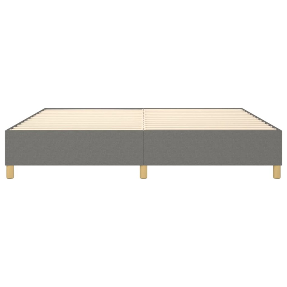 Estructura de cama box spring tela gris oscuro 140x190
