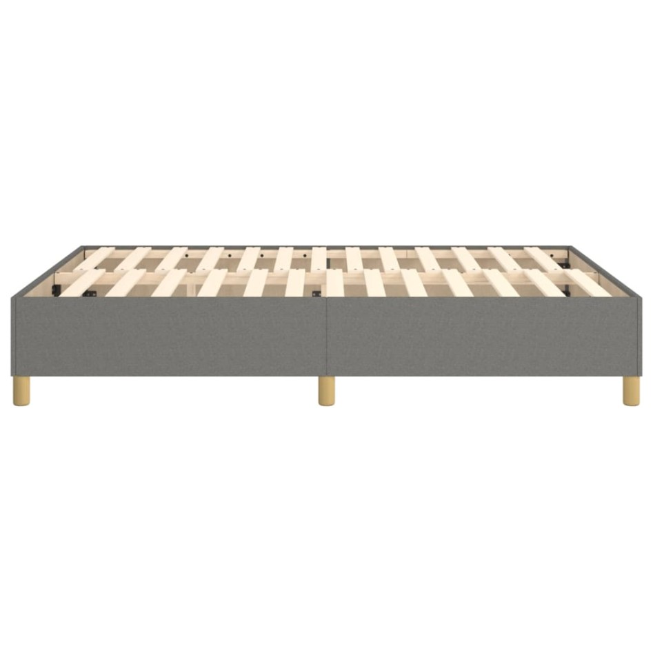 Estructura de cama box spring tela gris oscuro 140x190