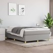 Estructura de cama box spring tela gris claro 140x200 cm