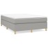 Estructura de cama box spring tela gris claro 140x200