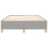 Estructura de cama box spring tela gris claro 140x200