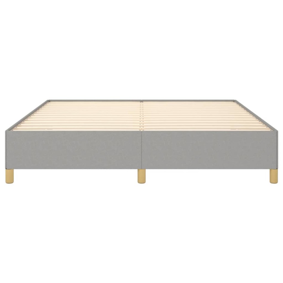Estructura de cama box spring tela gris claro 180x200