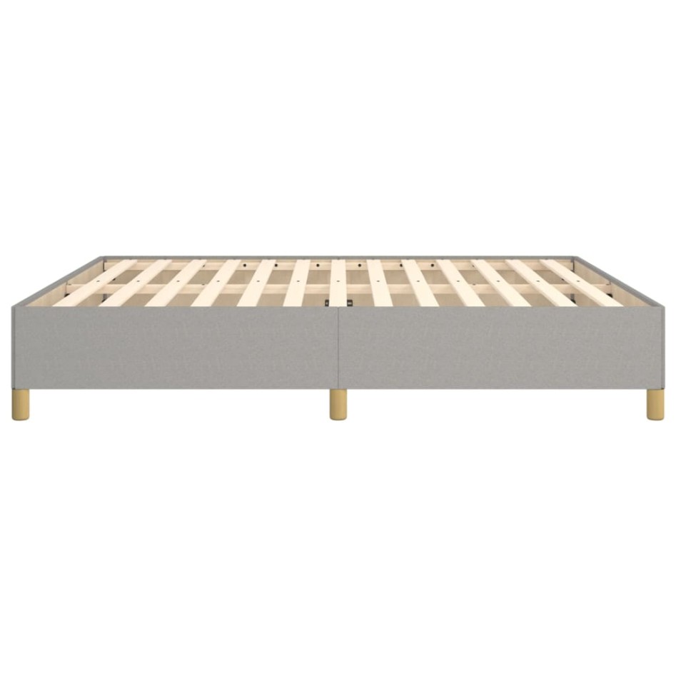Estructura de cama box spring tela gris claro 180x200