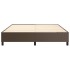 Estructura de cama box spring cuero sintético marrón 180x200