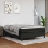 Estructura de cama box spring cuero sintético negro 140x190