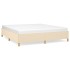 Estructura de cama box spring tela color crema 180x200