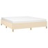 Estructura de cama box spring tela color crema 180x200