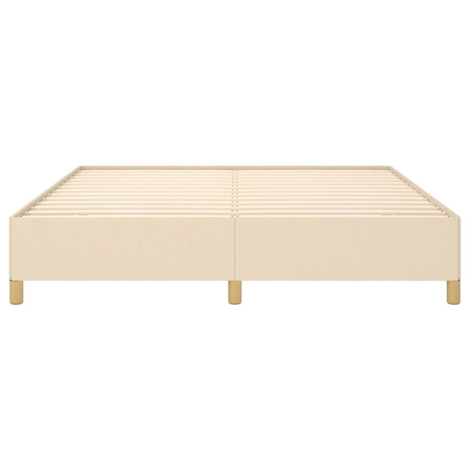 Estructura de cama box spring tela color crema 180x200