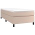 Estructura cama box spring cuero sintético capuchino 90x190