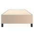 Estructura cama box spring cuero sintético capuchino 90x190