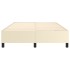 Estructura de cama box spring cuero sintético crema 140x190