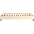Estructura de cama box spring cuero sintético crema 140x190