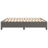 Estructura de cama box spring cuero sintético gris 160x200