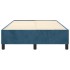 Estructura de cama box spring terciopelo azul oscuro 120x200