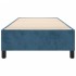 Estructura de cama box spring terciopelo azul oscuro 100x200