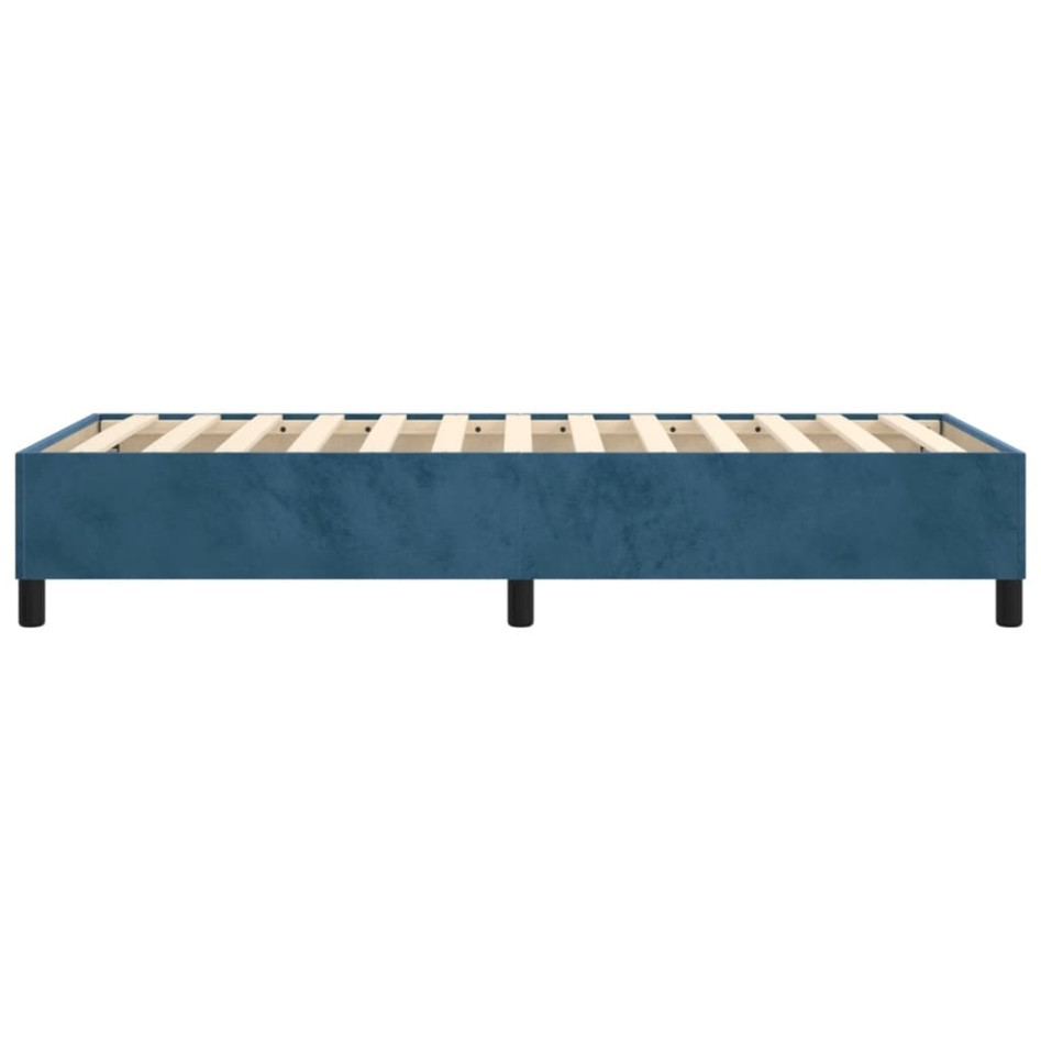 Estructura de cama box spring terciopelo azul oscuro 100x200