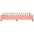 Estructura de cama box spring terciopelo rosa 140x190