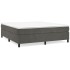 Estructura de cama box spring terciopelo gris oscuro 160x200