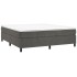 Estructura de cama box spring terciopelo gris oscuro 160x200