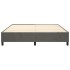 Estructura de cama box spring terciopelo gris oscuro 160x200