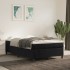 Estructura de cama box spring terciopelo negro 120x200