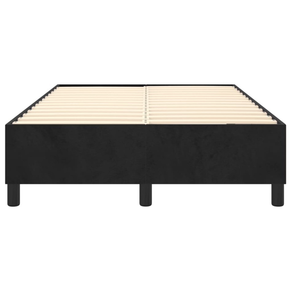 Estructura de cama box spring terciopelo negro 120x200