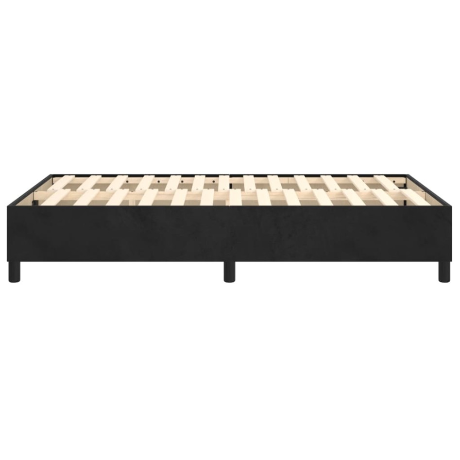 Estructura de cama box spring terciopelo negro 120x200