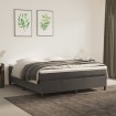 Estructura de cama box spring terciopelo gris oscuro 180x200 cm