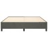 Estructura de cama box spring terciopelo gris oscuro 180x200