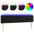 Cabecero con LED de terciopelo negro 200x7x78/88