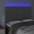 Cabecero con luces LED terciopelo gris oscuro 144x5x118/128