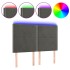 Cabecero con luces LED terciopelo gris oscuro 144x5x118/128